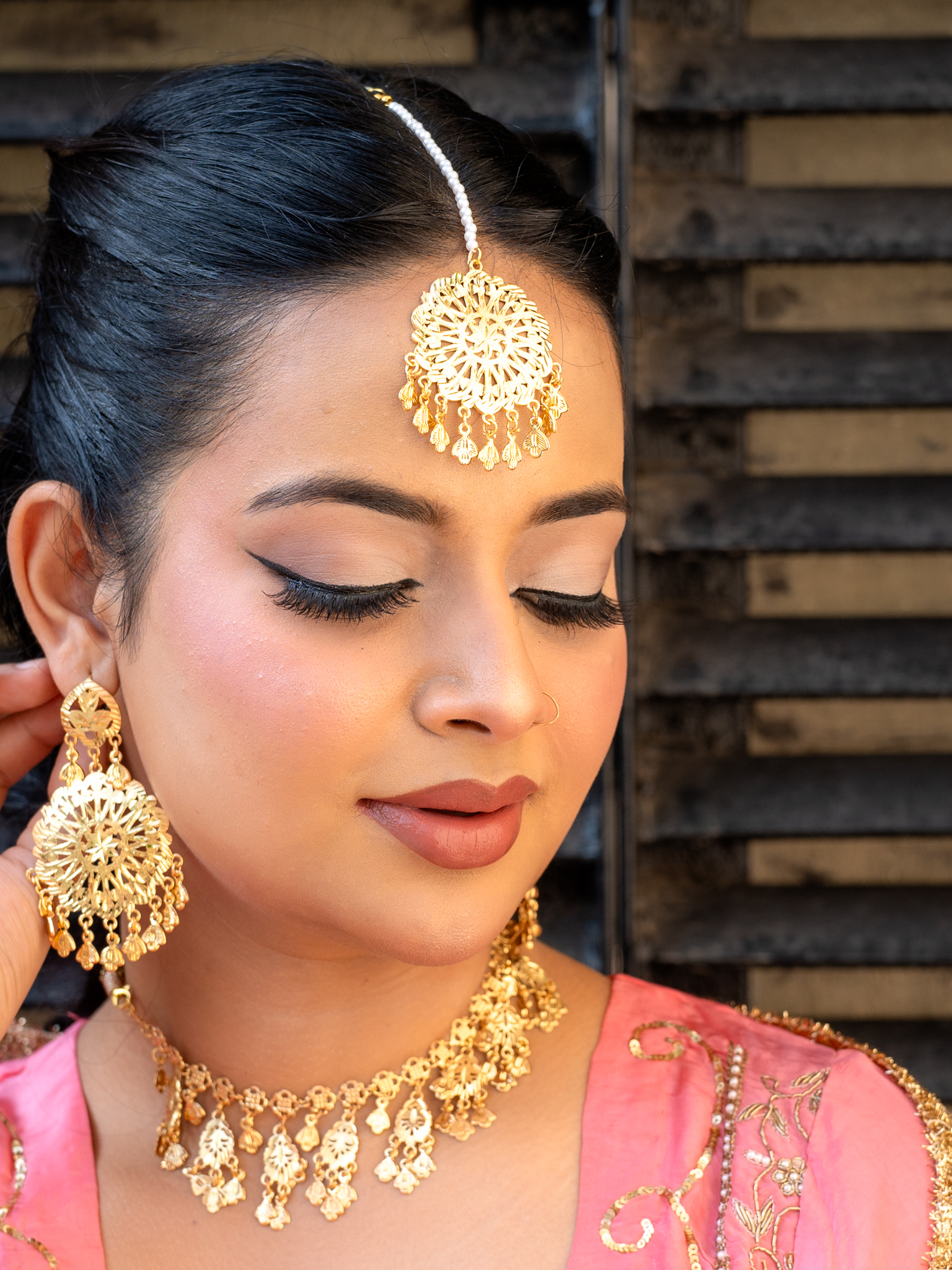 Bridal makeup look by Sana Beauty Co - traditional bridal elegance